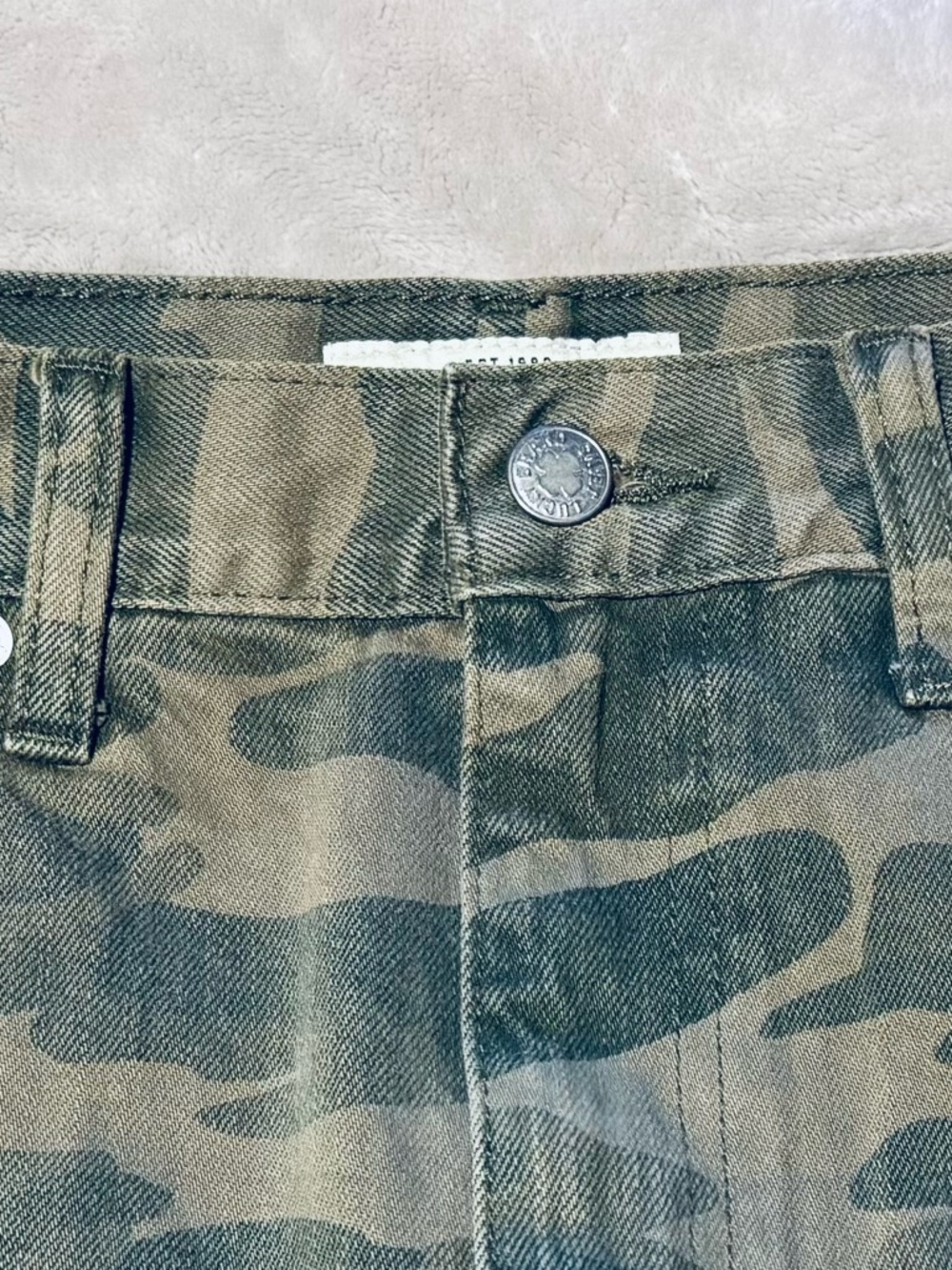 Lucky Brand Camo Old Favorite Mini Skirt with Raw Hem-NWT - Picture 3 of 5